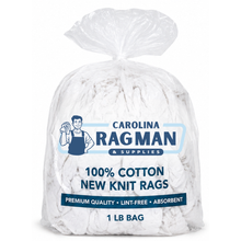 Load image into Gallery viewer, 100% Cotton White Knit Cleaning Rags – New Material