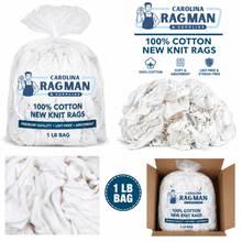Load image into Gallery viewer, 100% Cotton White Knit Cleaning Rags – New Material
