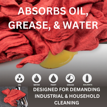Load image into Gallery viewer, New Red Shop Towels - Reusable Cleaning Rags
